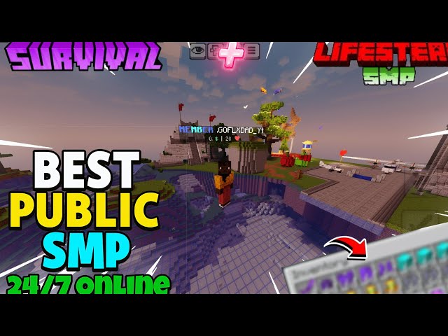 🐈 Join Best Survival Public Smp Server For Minecraft 🪖 | Java + PE | 24/7 Online | Free To Join 🏳️