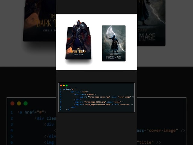 dynamic 3D card using html, css, and javascript #html #css #coding #programming #frontend