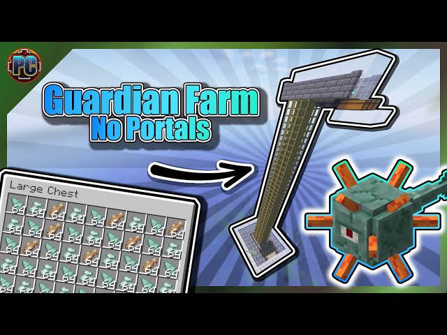 Minecraft Java 1.21+ | ~4900 Items/hour AFK Guardian Farm WITHOUT Portals – Easy & Survival Friendly