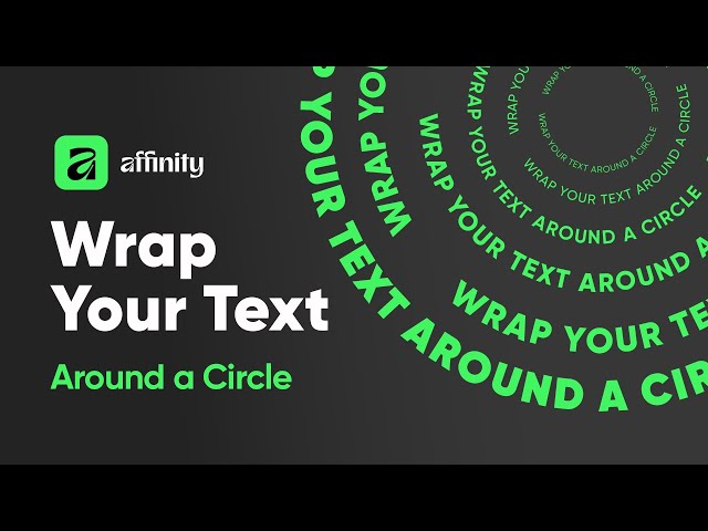 Affinity Tutorial: Wrap Text Around A Circle