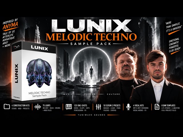 LUNIX | Melodic Techno Sample Pack - Kits , Serum Presets & Templates | Inspired by Anyma