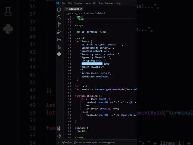 l Built a Hacker-Style Terminal Using HTML 😱💻