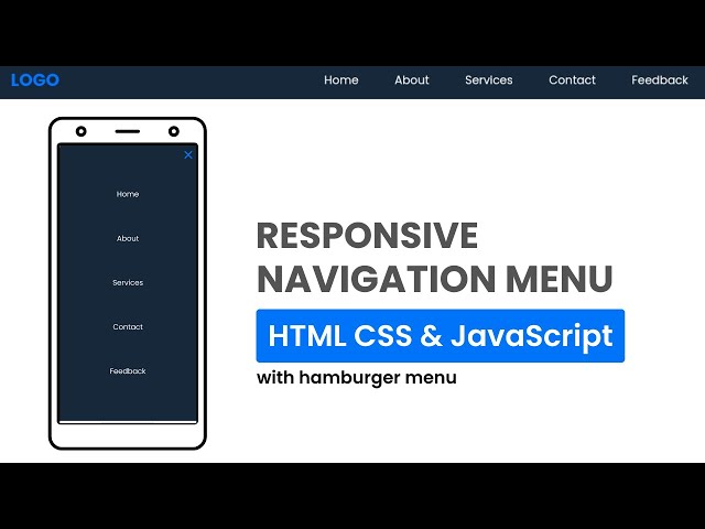Responsive Navigation Bar in HTML CSS & JavaScript | Doxa Dev