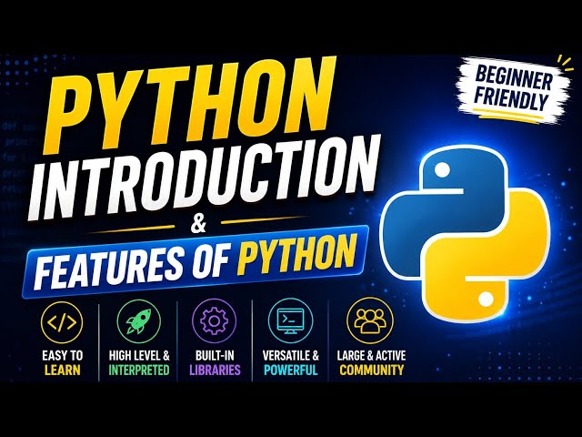 Python introduction & features # python basic to advance 