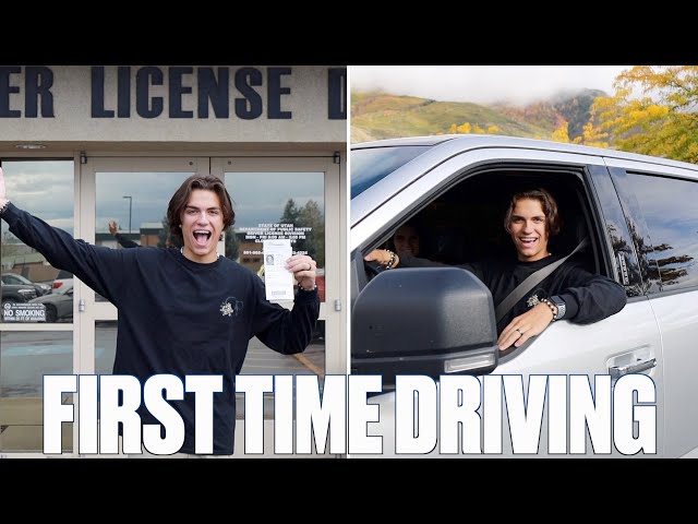 TAKING THE DRIVERS PERMIT TEST AGAIN | FIRST TIME BEHIND THE WHEEL | TEEN DRIVING FOR THE FIRST TIME