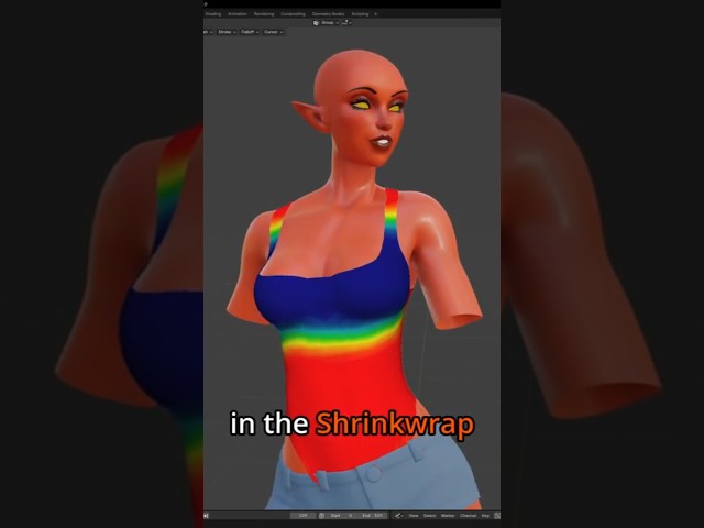 Make Any Clothes Fit in Blender #blender #blendertutorial