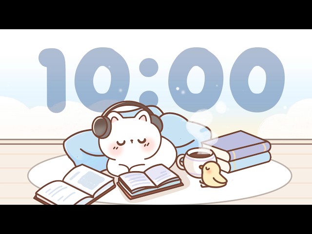 10 Minute Timer 🐱 Chill lofi timer for study