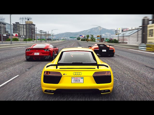► GTA 5 8k Resolution ✪ Only SUPERCARS Gameplay 🔥 GEFORCE RTX™ 3080 Concept?!