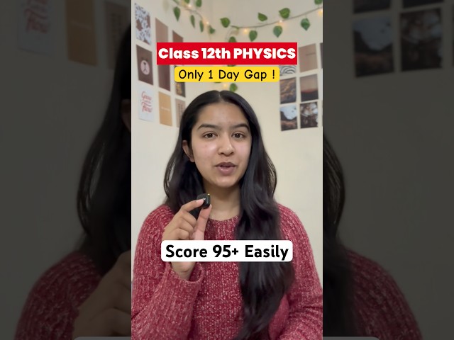 ONLY 1 Day Gap! Complete Class 12 Physics Like This 😳⚡