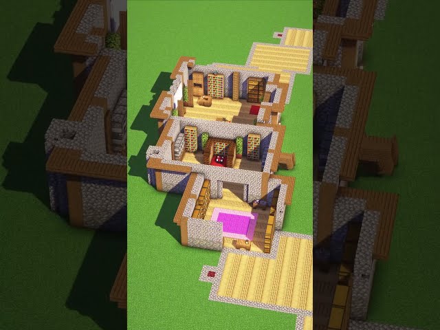 Minecraft 7 Player House 🏠 Material List + Download on my bio 🔗 #minecraft #minecraftbuilding