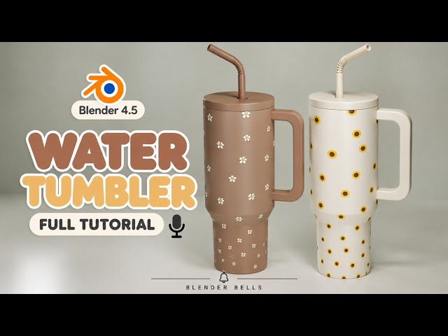 How to Make a Realistic Water Tumbler in Blender 4.5 | Blender 3D Tutorial for Beginners