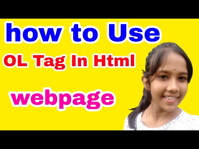 ol tag in html@ManojDey