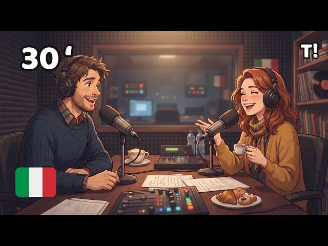 Learn Italian with Real-Life Podcast Dialogues | Living in Italy, Culture & Work (A1–A2)