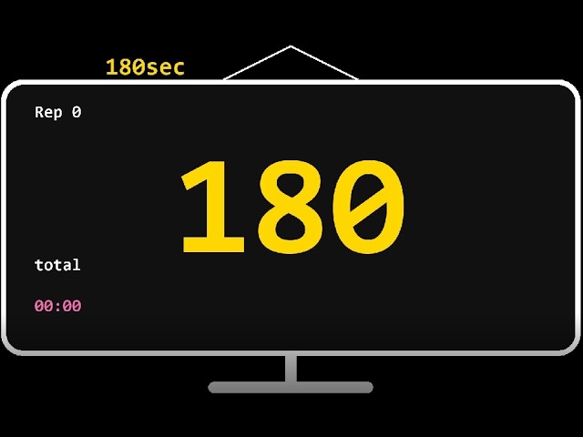 [Timer]180 Sec (3 Min) 1 Hour Loop Timer - Gaming, Jump Rope & Workout