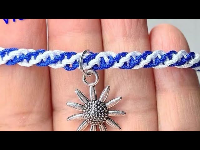 Two-Color Spiral Bracelet Tutorial #macrame #threadbracelets