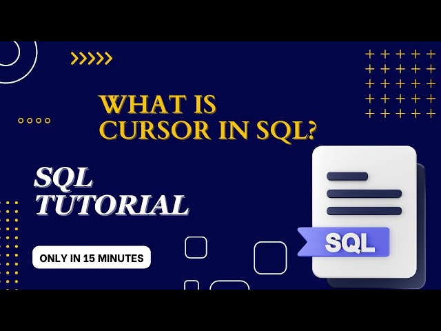 What is SQL Cursor? SQL Cursor Introduction in Hindi | Learn SQL Cursor in 15 Minutes | Tpoint Tech