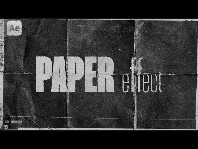 Paper Effect (No Plugins Used) | After Effects Tutorial