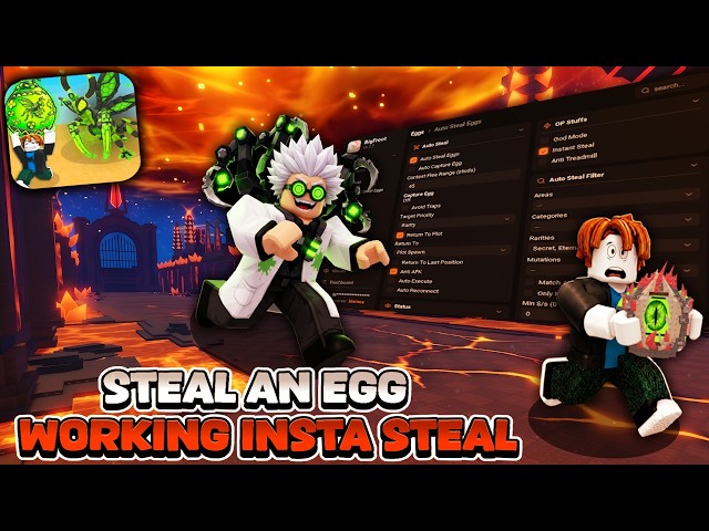 Steal An Egg SCRIPT NO KEY - WORKING INSTANT STEAL - AUTO SCRAMBLE BOSS - AUTO GIANT EGG + MORE!