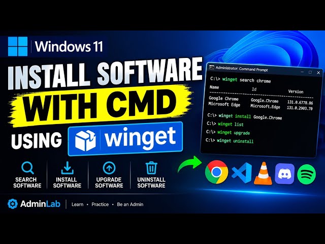 How to Install Software Using CMD in Windows 11 | Winget Tutorial