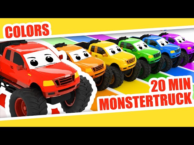 Learn Colors with Monstertrucks | Kids Babies Colors | Color Rainbow | Monstertruck Color