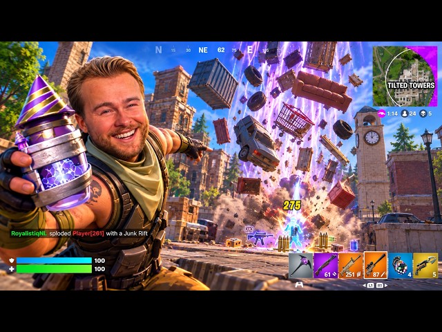 GENIUS KILL WITH A JUNK RIFT! 😂 - Fortnite Battle Royale (Dutch)