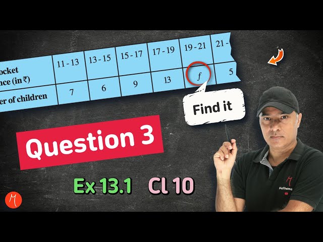 Question 3 - Exercise 13.1 | Class 10 | Chapter 13 |  Statistics | NCERT Maths | CBSE