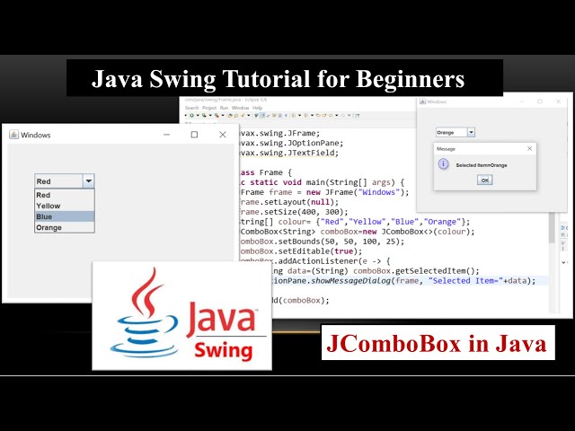 Java Swing Tutorial | How to Use JComboBox