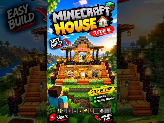 Minecraft House Tutorial 🏠 #shorts #minecraft