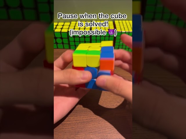 Pause at the right time to solve the cube! #cubing #viral #trending #shorts #pause #satisfying