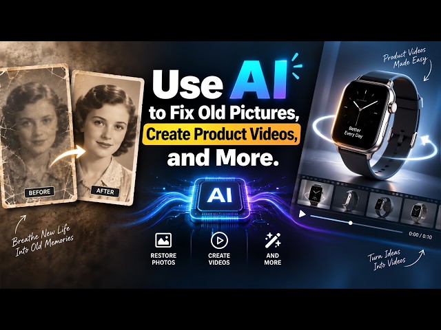 Fix Old Pictures, Create Product Videos And Much More With PhotoGenerator AI