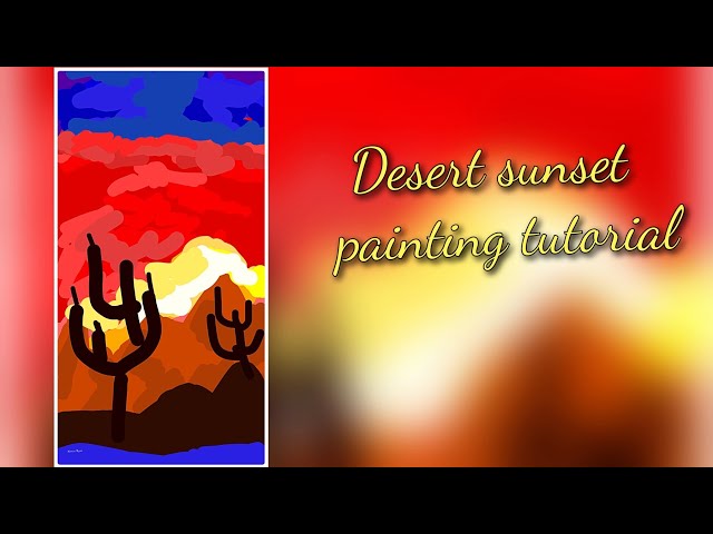 || Desert sunset painting tutorial 🌇 ||