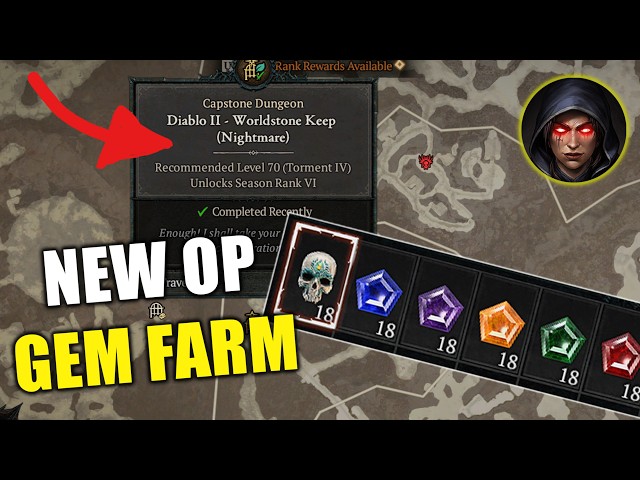 Diablo 4 - BEST NEW GEM FARM in Season 15