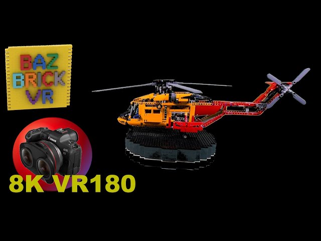 Lego Review 9396 Helicopter BazBrickVR S01E47 VR180 3D 8K/4K
