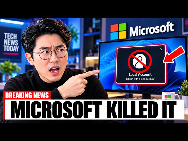 Microsoft JUST KILLED Windows Local Accounts — Millions Are FURIOUS!