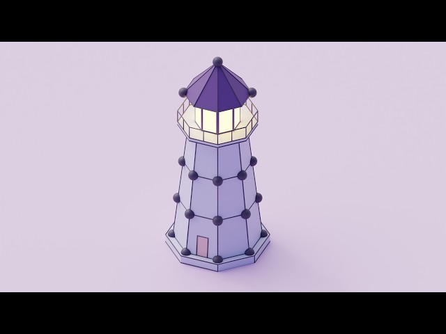 Model a Simple Isometric Lighthouse In Blender - Series 5