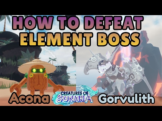 HOW TO DEFEAT ELEMENT BOSS AND GET ACONA in CREATURES OF SONARIA [COS]