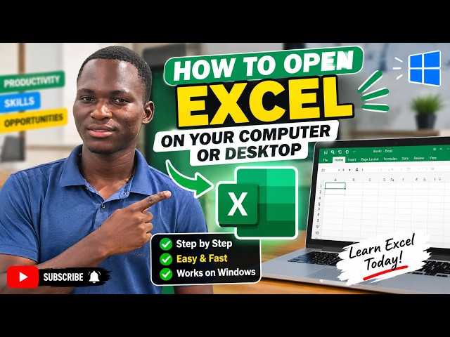How to Open Microsoft Excel on Your Computer/Desktop | Beginner’s Guide