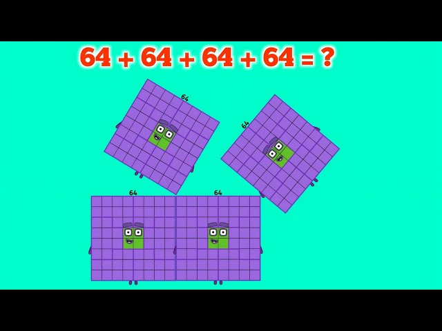 NUMBERBLOCKS FOUR SAME SQUARE NUMBERS ADDITION | NUMBER BLOCKS ADDITION Countopia  