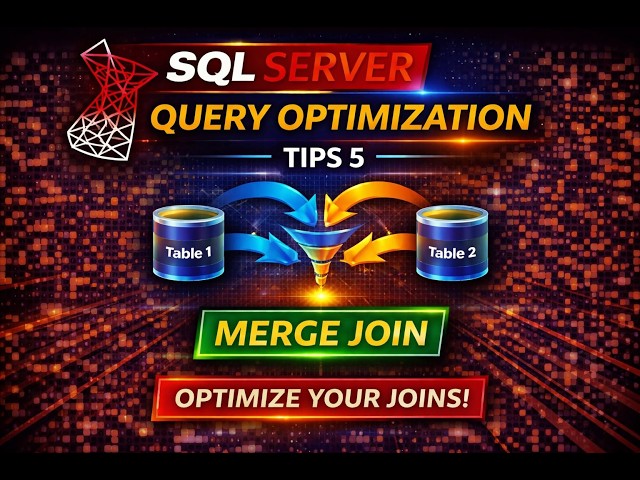 Day 52) SQL Server Query Optimization Tips 6 - Merge Join - #merge #sqlserverhindi #sql #sqlserver