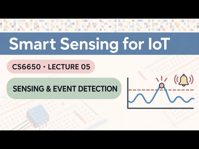 CS6650 | Lecture 5 | Sensing and Event Detection