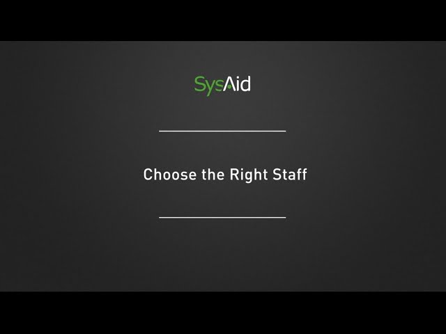 Stuart Rance's ITSM Tip #1:  Choose the Right Staff