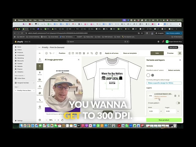 How I Make High Resolution (300 DPI) Ai Generated Images for T-Shirts [Printify]