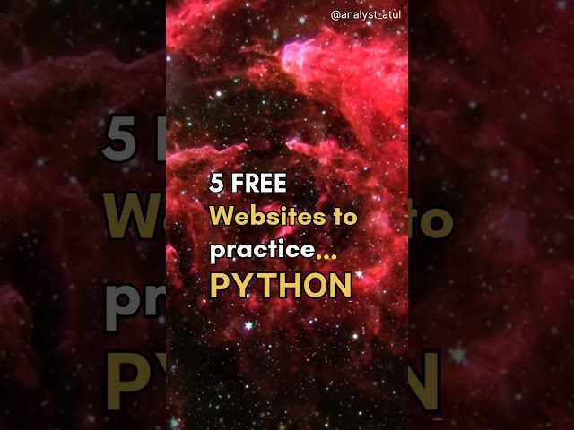 5 free websites to practice python 👩‍💻👨‍💻