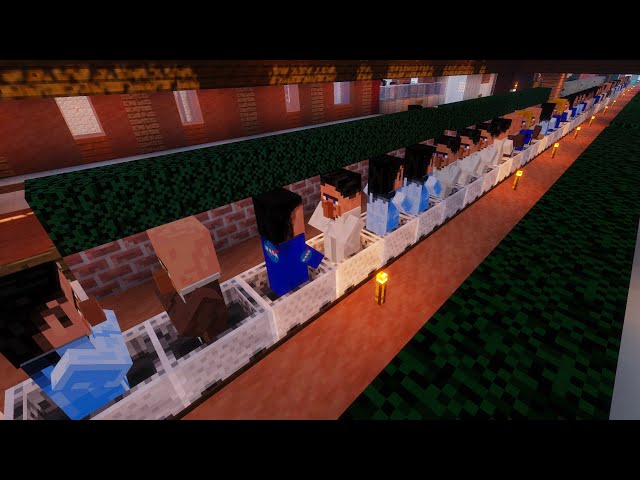Minecraft: the Longest Minecart Train | 2-hour muli-biome railway ride