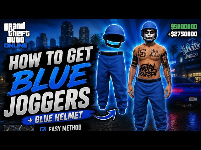 *NEW* Get Blue Joggers + Bulletproof Helmet In GTA 5 Online ( GTA 5 Clothing Glitches)