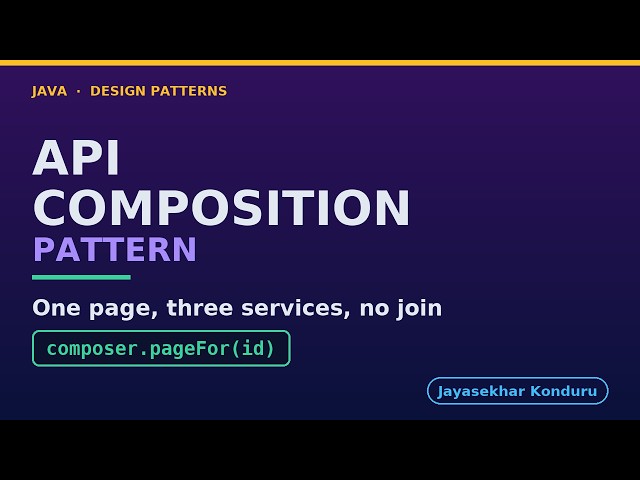 API Composition Design Pattern in Java - Explained - The Order Details Page