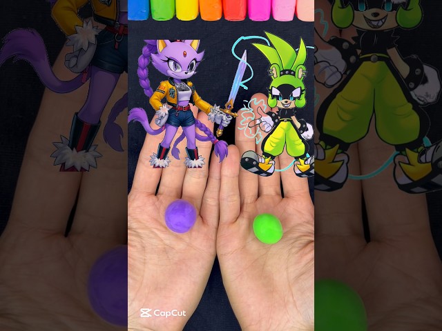 Clay Sonic Characters Tutorial! 🦔✨#shorts #satisfying #clay #colorchallenge #sonic#rumi