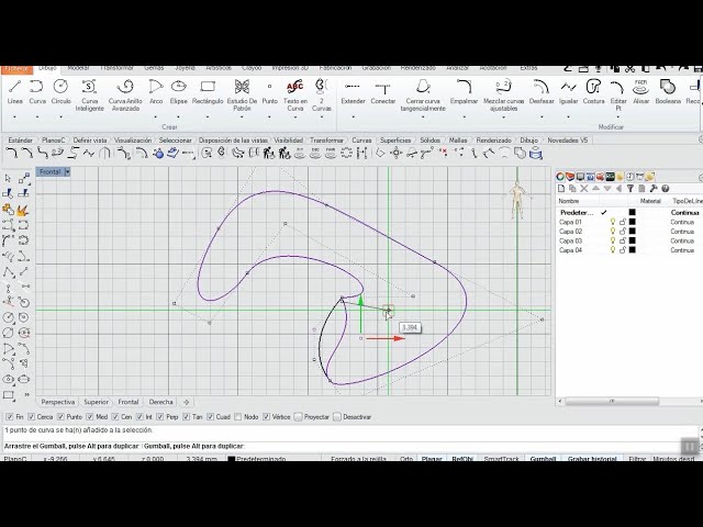 Rhino 3D Tutorials - CurvaConManejadores