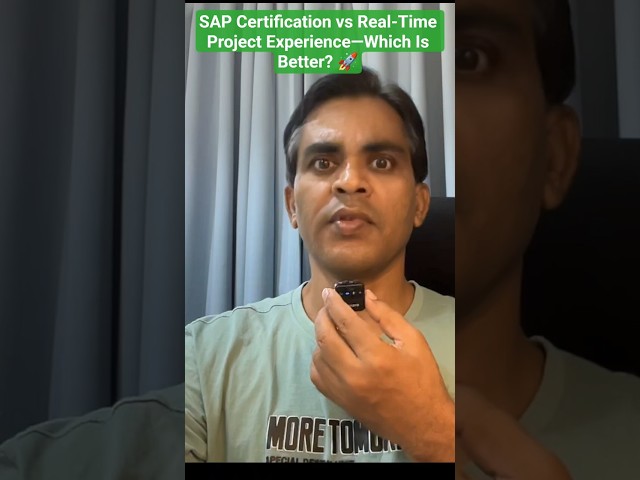 SAP Certification vs Real-Time Project Experience — Which Is Better? 🚀 #sap