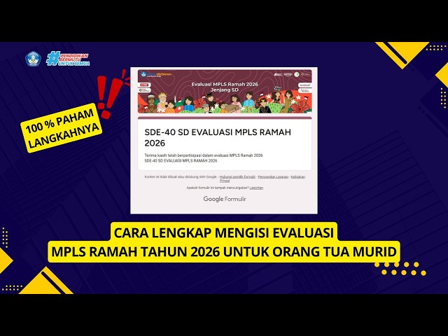 CARA LENGKAP MENGISI TES EVALUASI MPLS UNTUK ORANG TUA MURID // CARA LENGKAP MENGISI EVALUASI MPLS